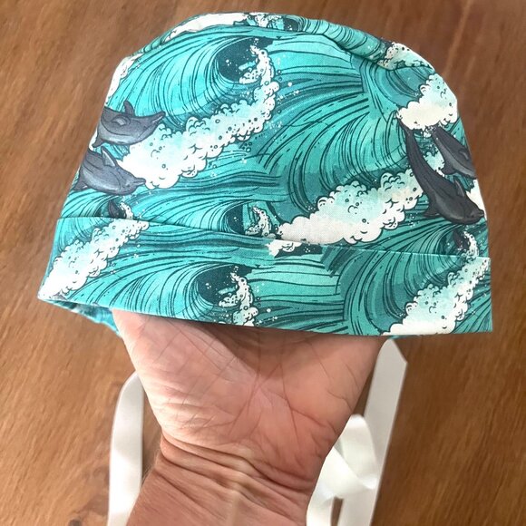 NWOT 8 Ponytail Scrub Caps Bundle scrub hats surgical caps ponytail scrub hats - Picture 5 of 16